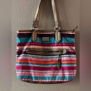 Dana Buchman Colorful Striped Women's Tote Bag Fall Colors 🍁